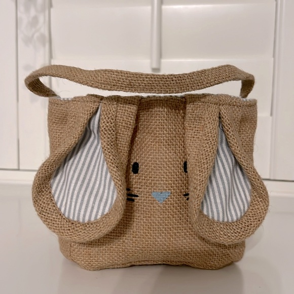 Sur La Table Bunny Basket in Blue Stripe - Picture 2 of 5